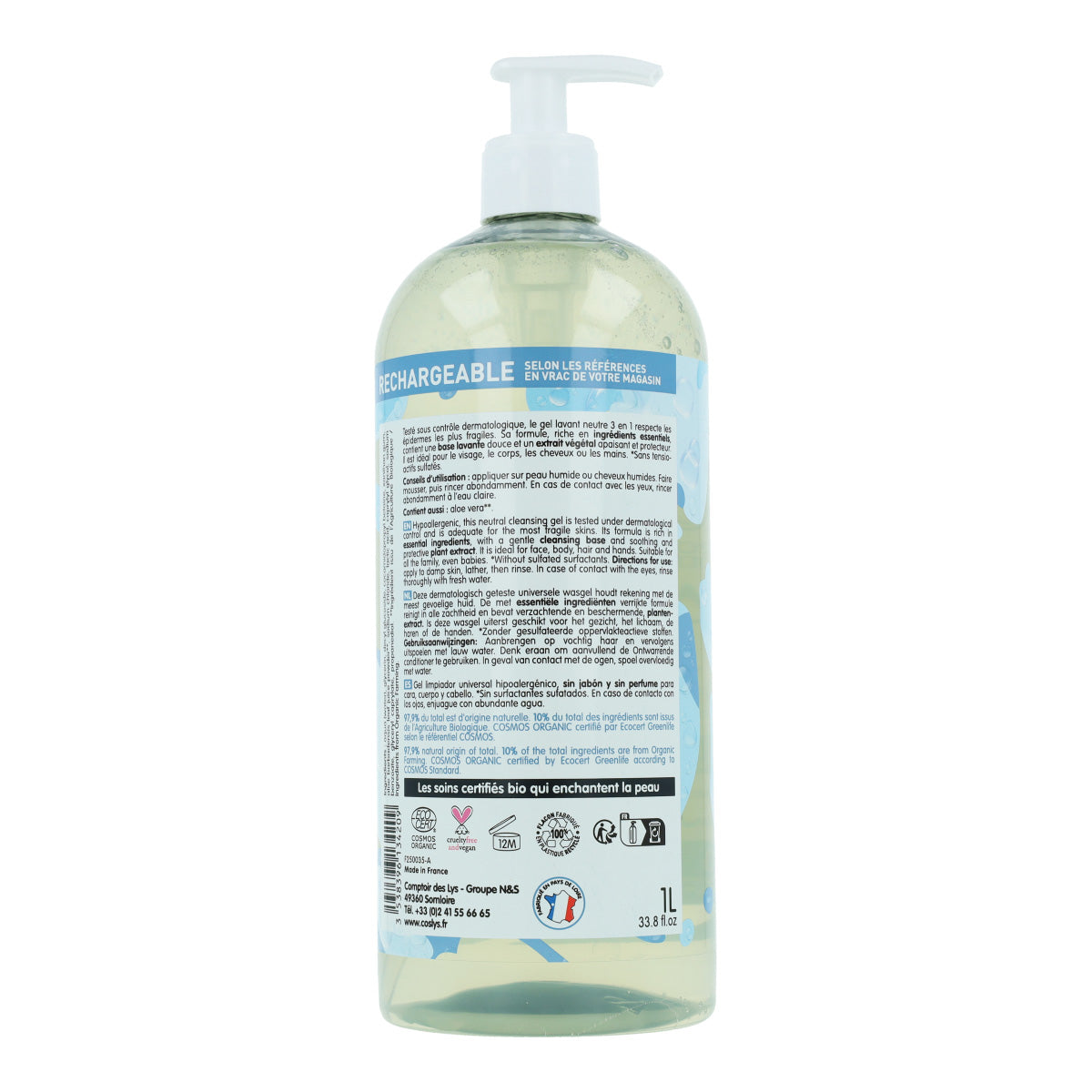 Gel doccia universale senza profumo Coslys, 1 l
