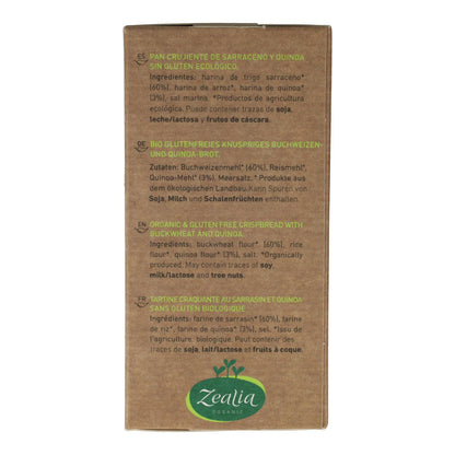 Zealia Organic Gluten-Free Buckwheat and Quinoa Crackers 120 g