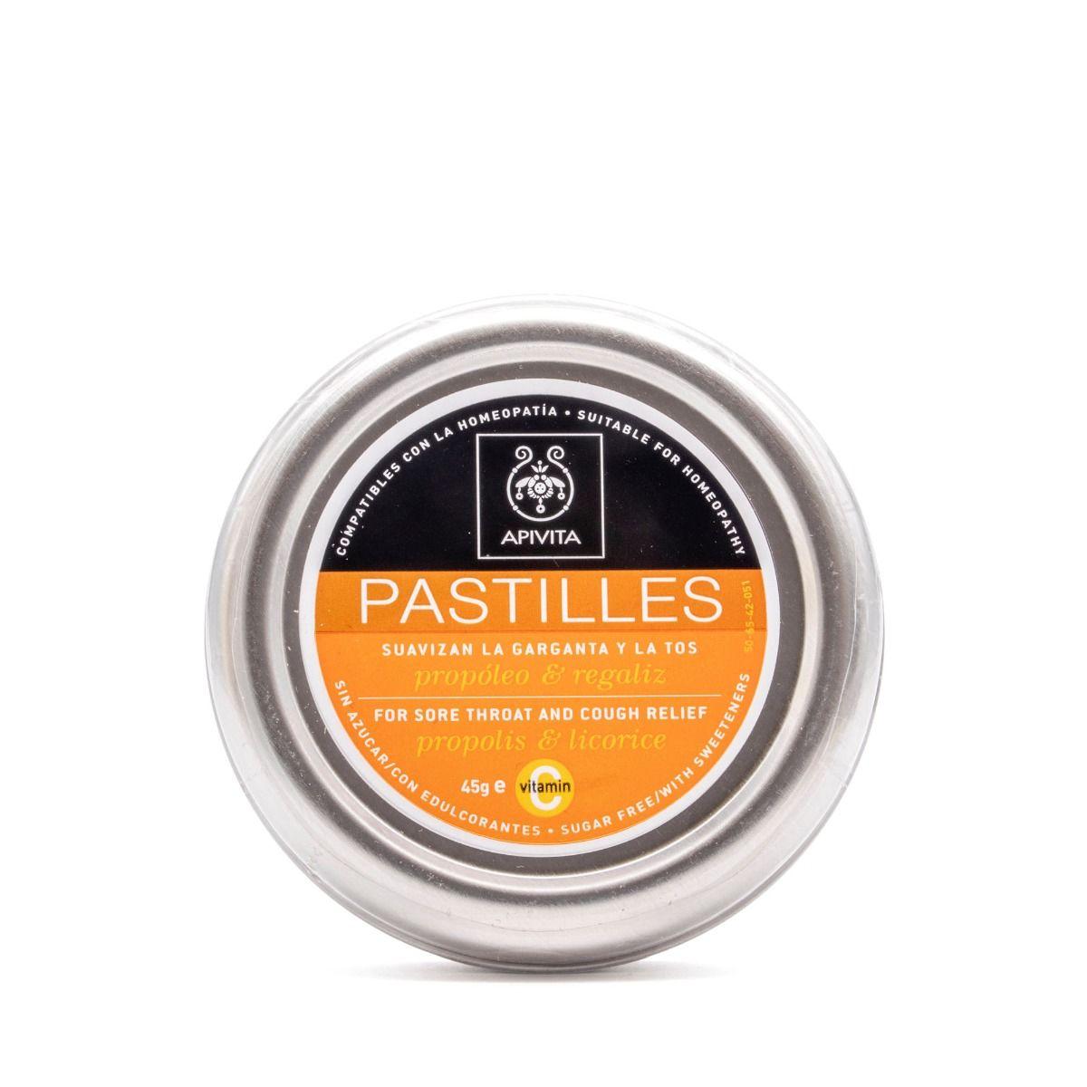 Apivita Liquorice and Propolis Throat and Cough Lozenges 45 g