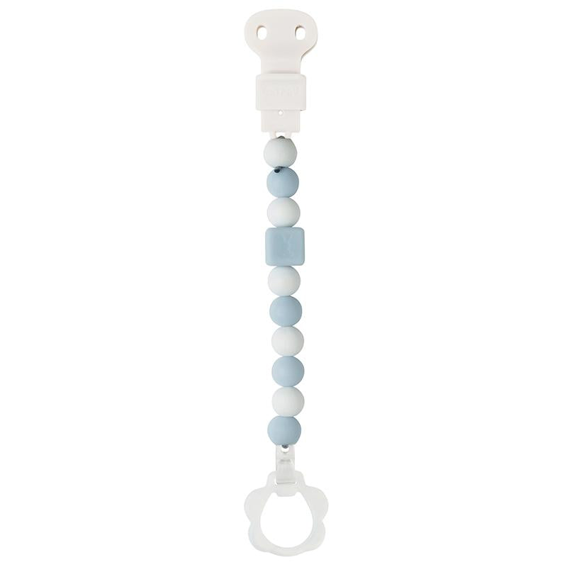 Pinza per ciuccio  (con clip per ciuccio) Doukidou Blu-Bianco