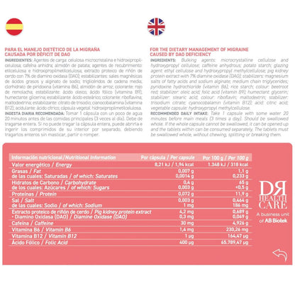 DAOhead® 60 kapsułek z tabletkami odpornymi na działanie żołądka