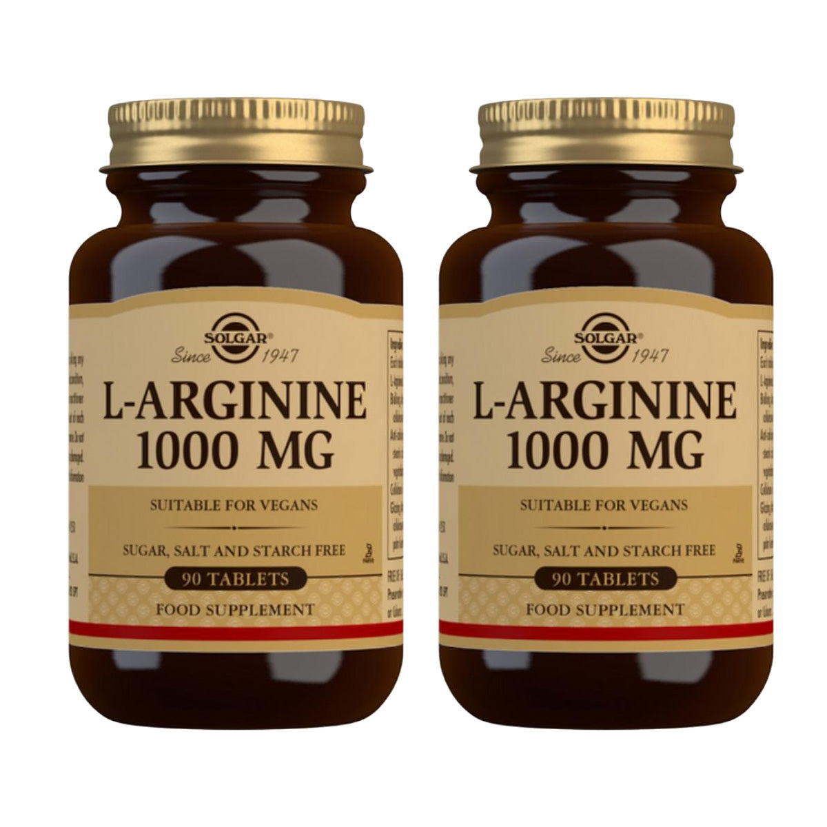 Confezione da 2 L-arginina, 90 compresse da 1000 mg