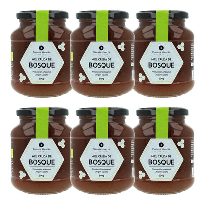 Pack 6x Miel Cruda de Bosque Planeta Huerto 500 gr