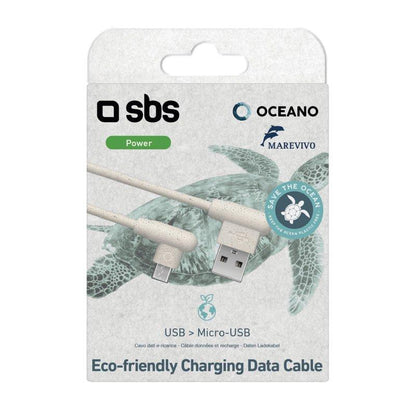 Eco-friendlyCavo Micro USB ecologico realizzato al 35% con materiali biodegradabili SBS Bianco
