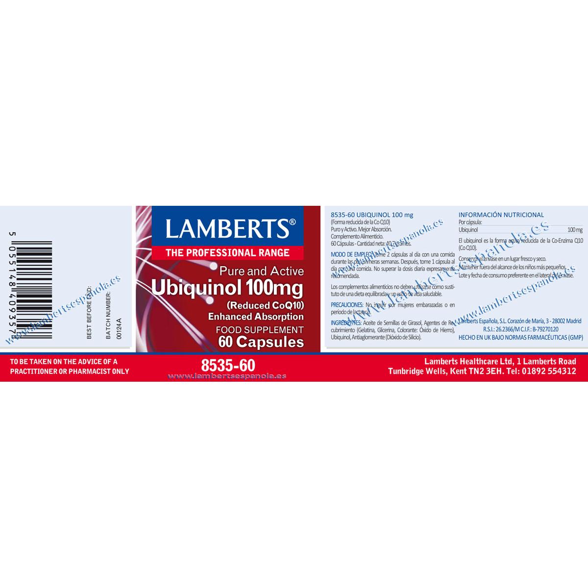 2-pack Ubiquinol 100 mg. Ren och aktiv, Lamberts