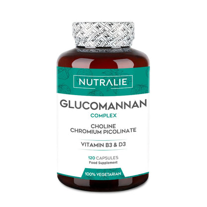 Nutralie Glucomannano con colina + B3 + D3 Perdita di peso 120 capsule