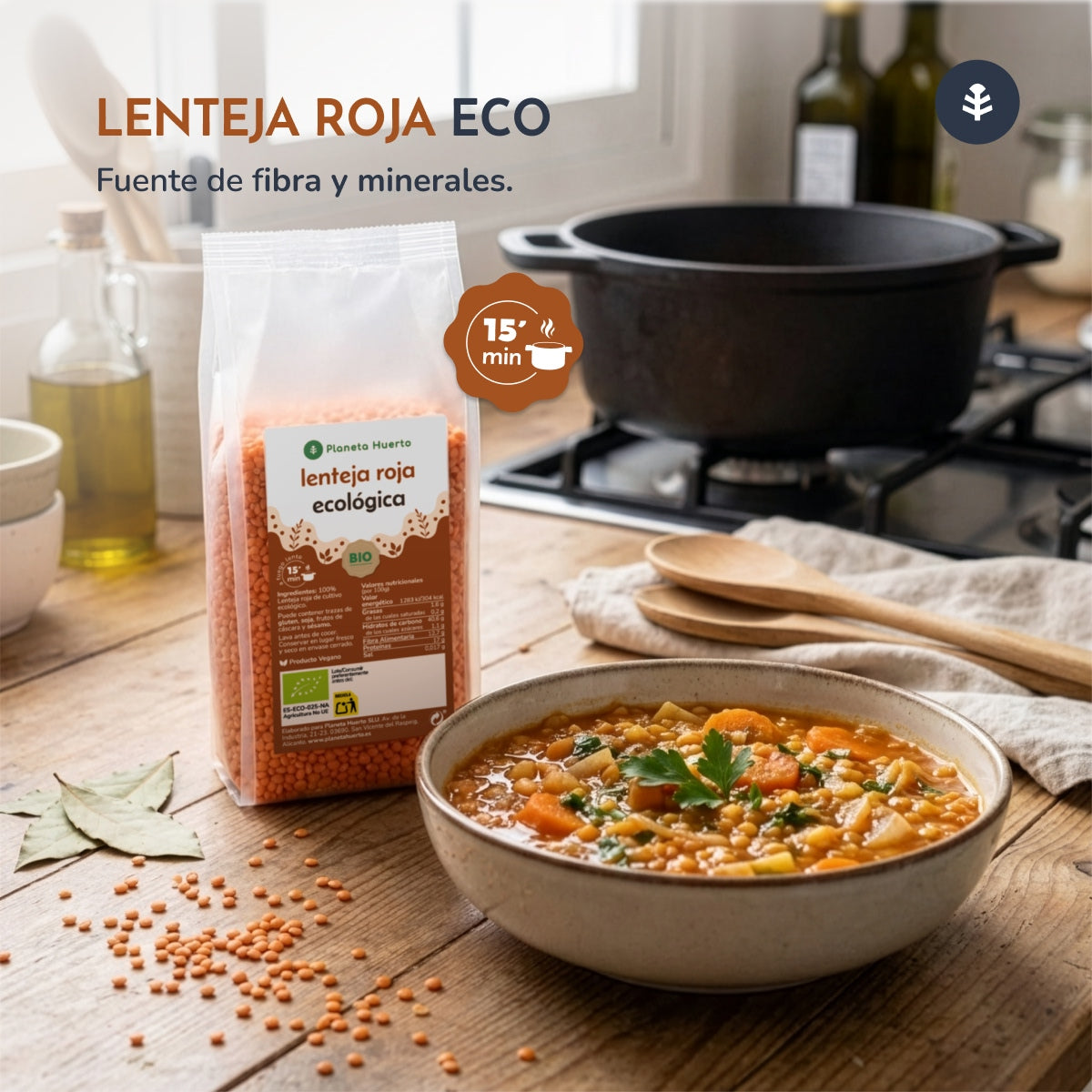 Rote Linse ECO Planeta Huerto 500 g