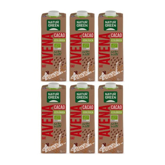 Pack 6 x Boisson à l'avoine Choco NaturGreen 1 L