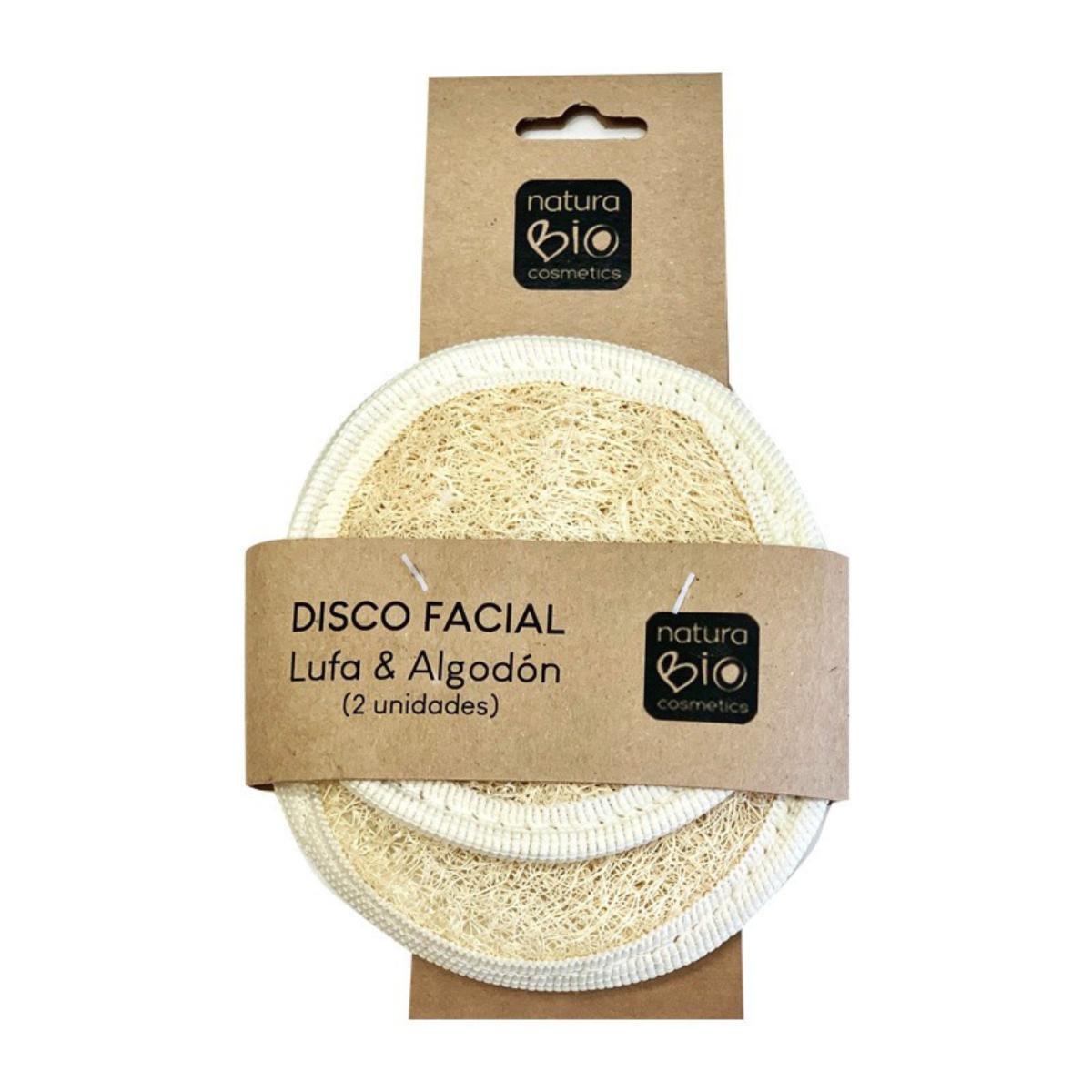 Cotton loofah facial disc 2 units