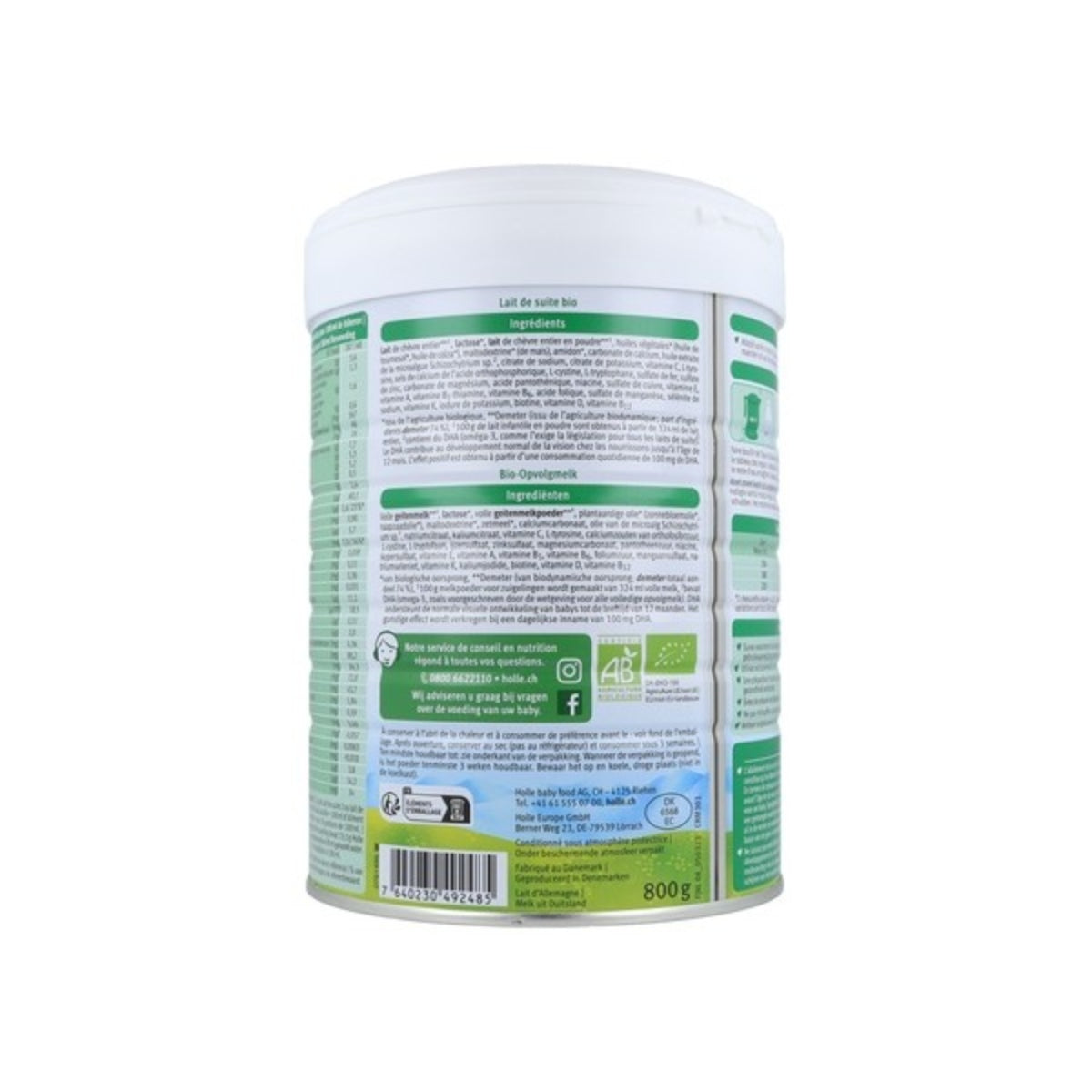 Goat's milk follow-on formula 2 (after 6 months) CAN, Holle, 800 g