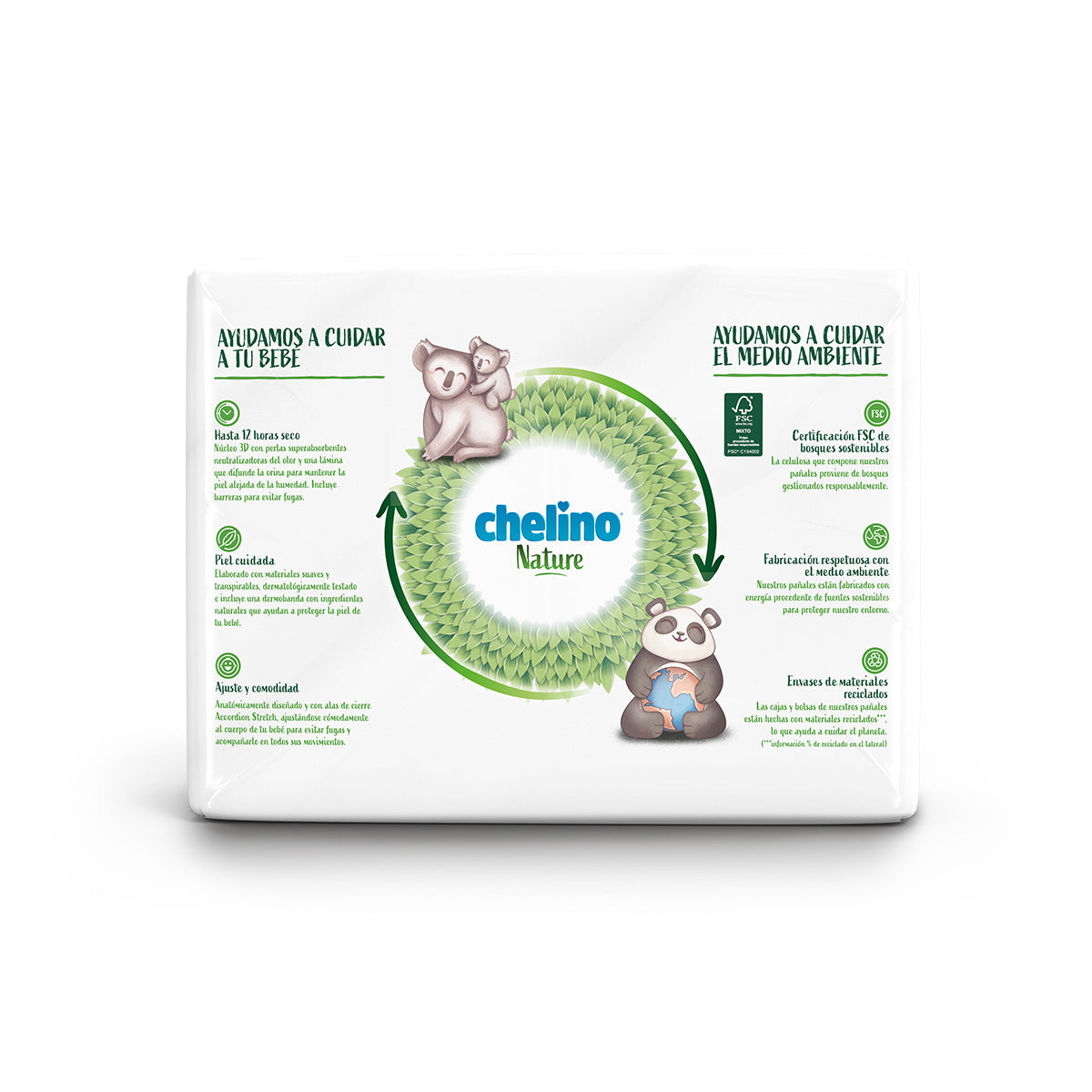 Pack of 6 Chelino Nature Nappies Size 4 9-15 kg 34 units