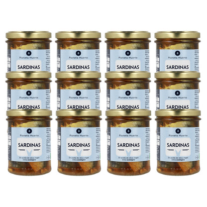 Zestaw 12x Sardynki w oliwie z oliwek extra virgin ECO Planeta Huerto 190 g