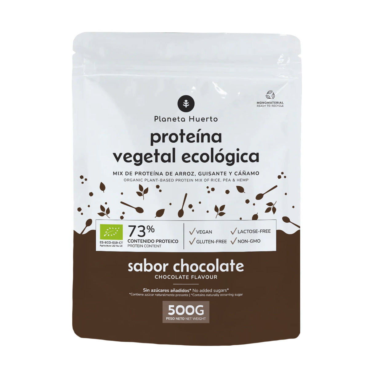 Proteine vegetali ECO 73% cioccolato Planeta Huerto 500 g