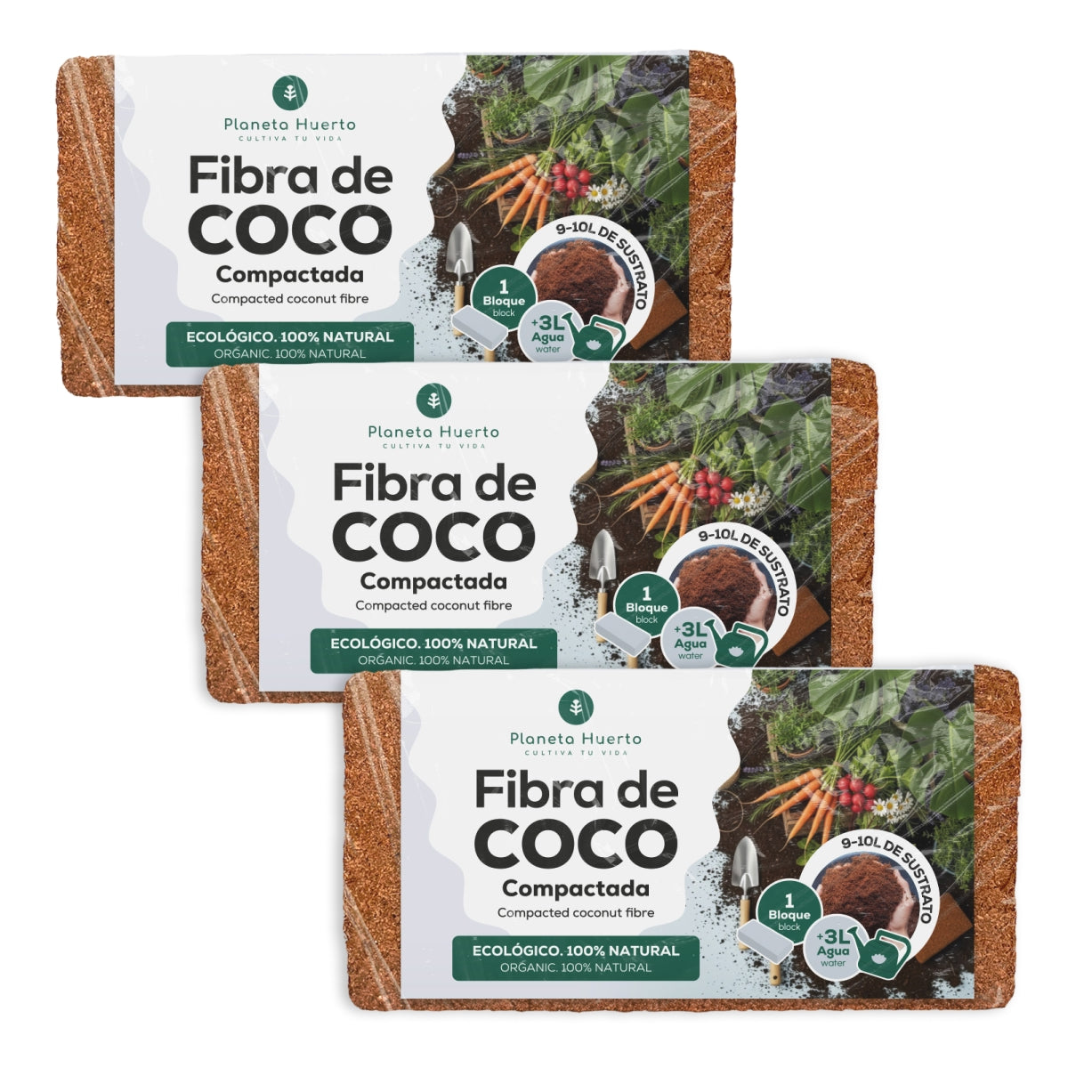 3xGarden Planet Coco Fibre Substrate Pack 9 Litres