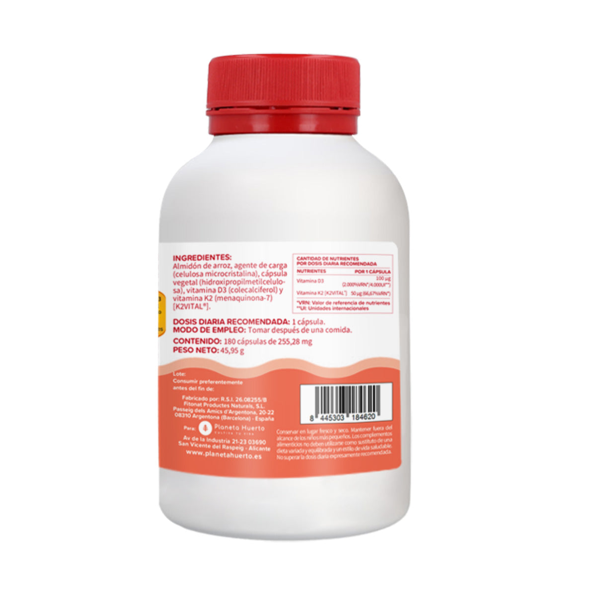 Pack 3xVitamine D3 & K2 Mk7 Planeta Huerto 180 Capsules