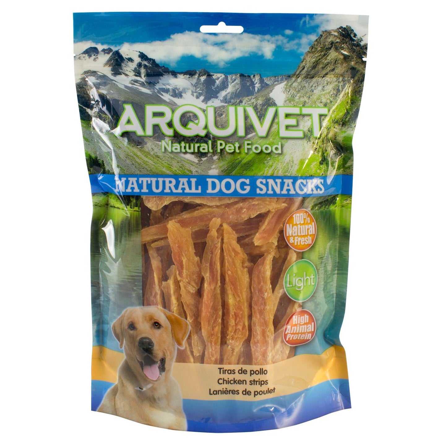 Snack naturale per cani Strisce di pollo Arquivet  1 kg