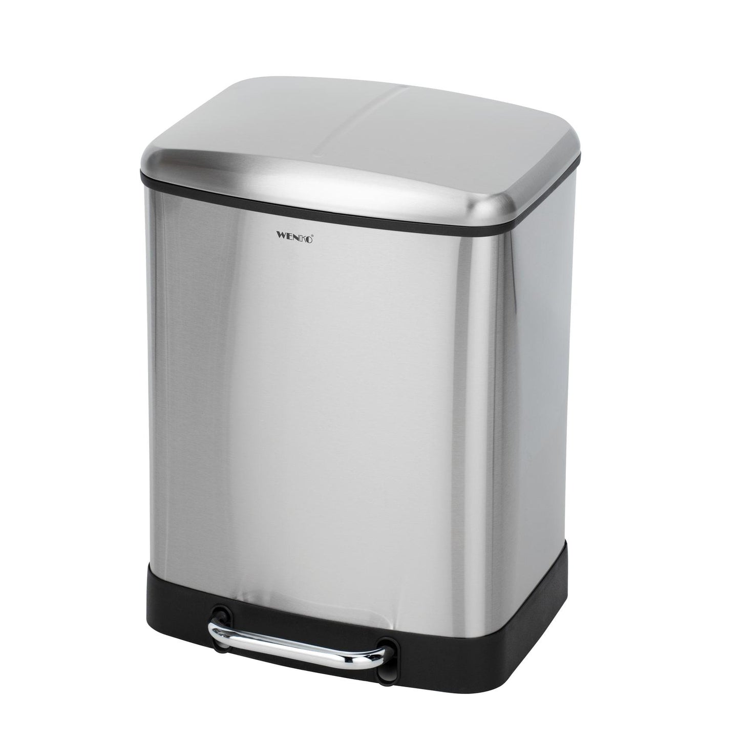 Roestvrijstalen pedaalemmer Easy Close Studio Duo, 2 x 20 l