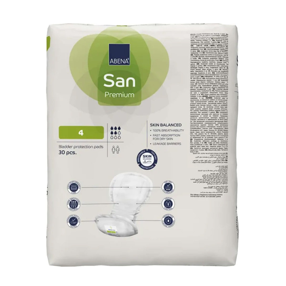 San Storlek 4 med premiumtejp Abena 30 st