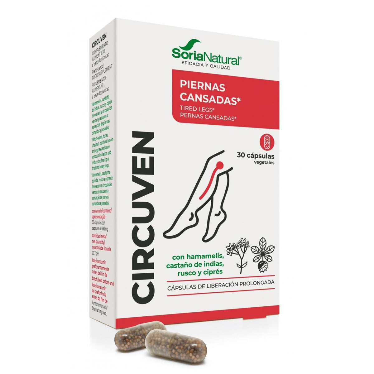 19-C Circuvén förlängd frisättning Soria Natural, 30 kapslar
