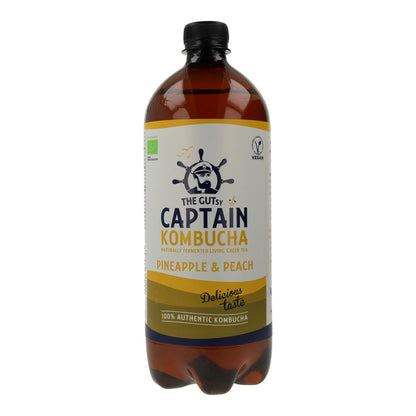 Kombucha ananas och persika BIO Captain Kombucha 1 L