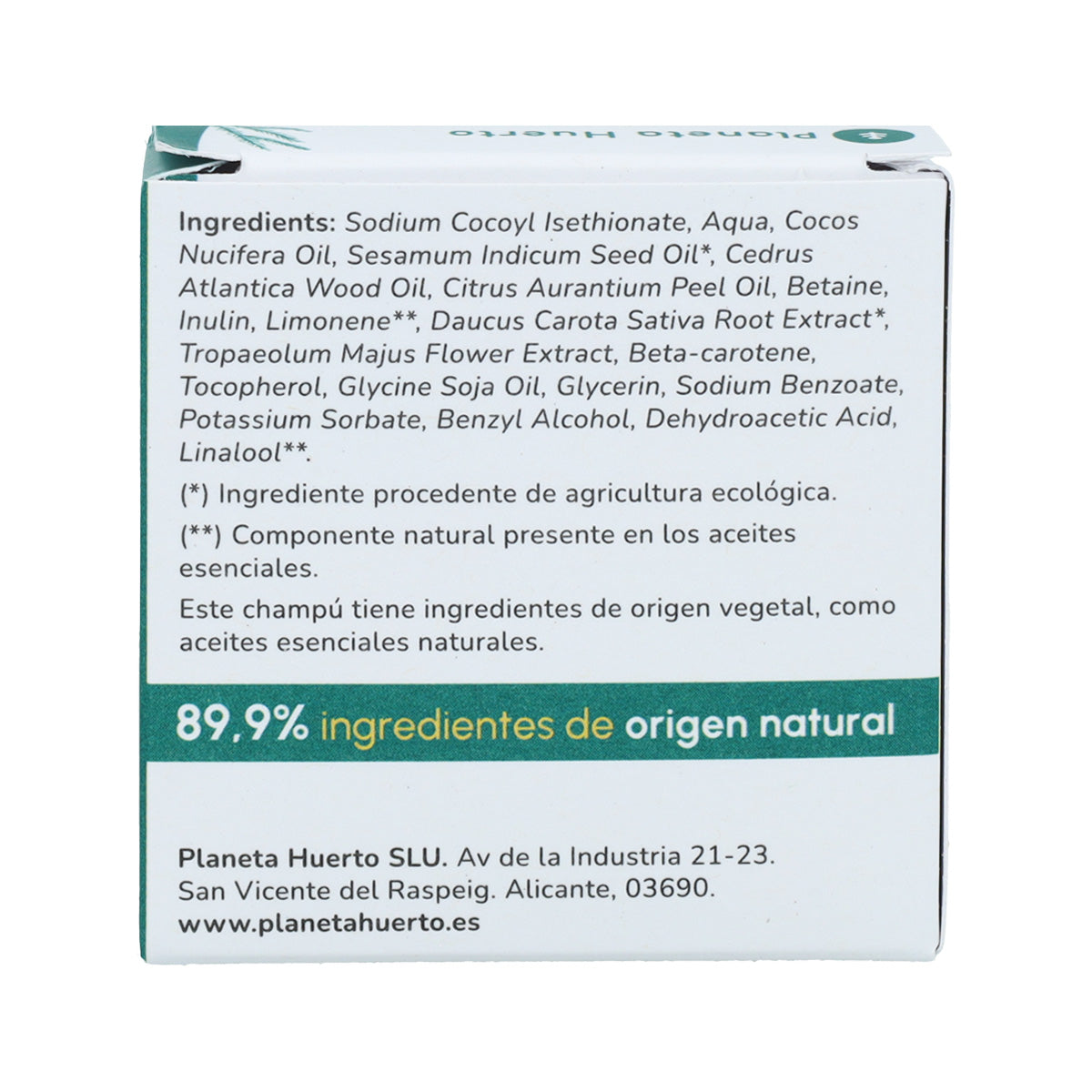 Planeta Huerto Sinaasappel en Ceder Shampoo voor normaal haar 85 g