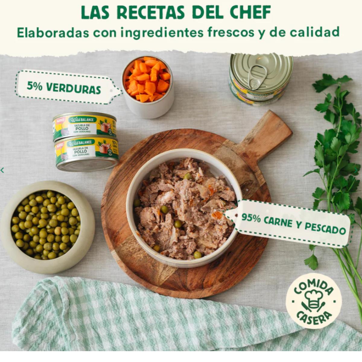 Hela burk kycklinggryta för katter Wild Balance 80 g