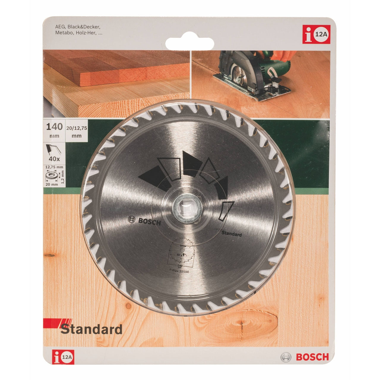 Bosch standard disc for circular saw 140 x 20/12.7 mm 40 teeth