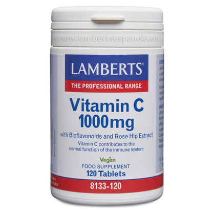 Vitamine C 1000 mg met bioflavonoïden en rozenbottel 120 tabletten Lamberts