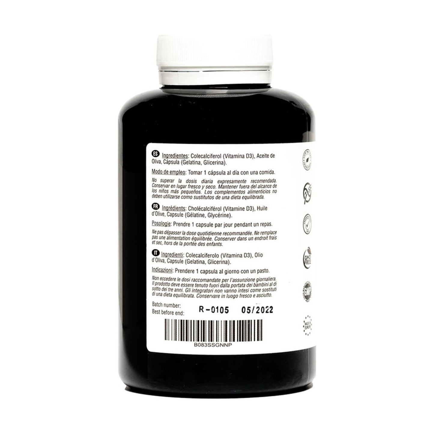 Vitamine D3 4000 IE Natural Hivital 300 capsules