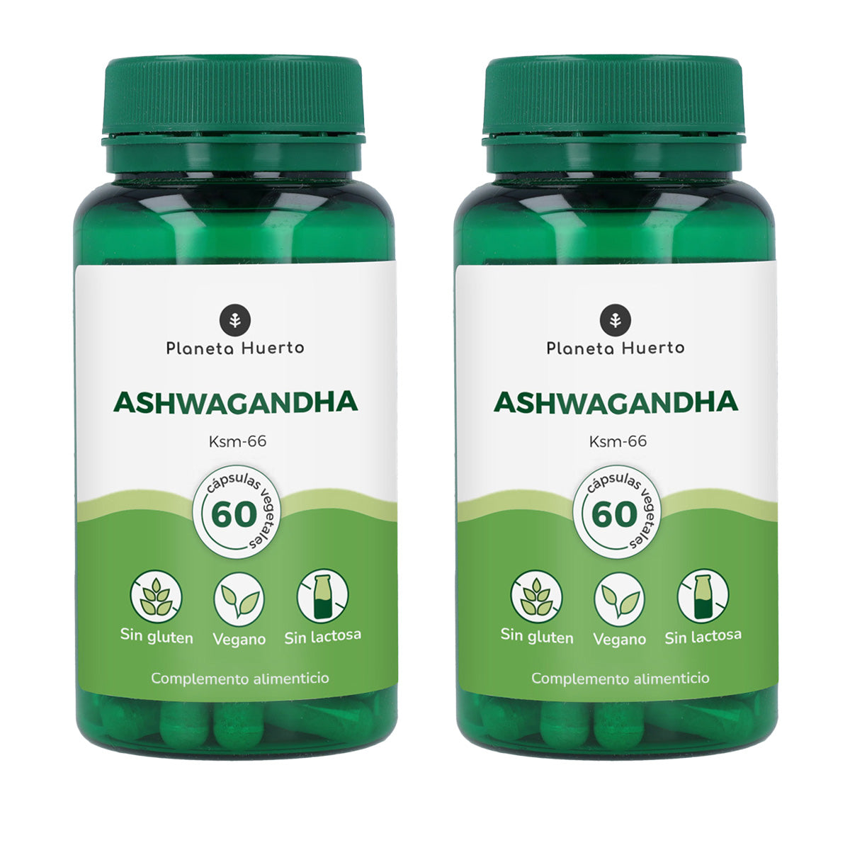 2-pack Ashwagandha KSM-66 Planeta Huerto 60 kapslar