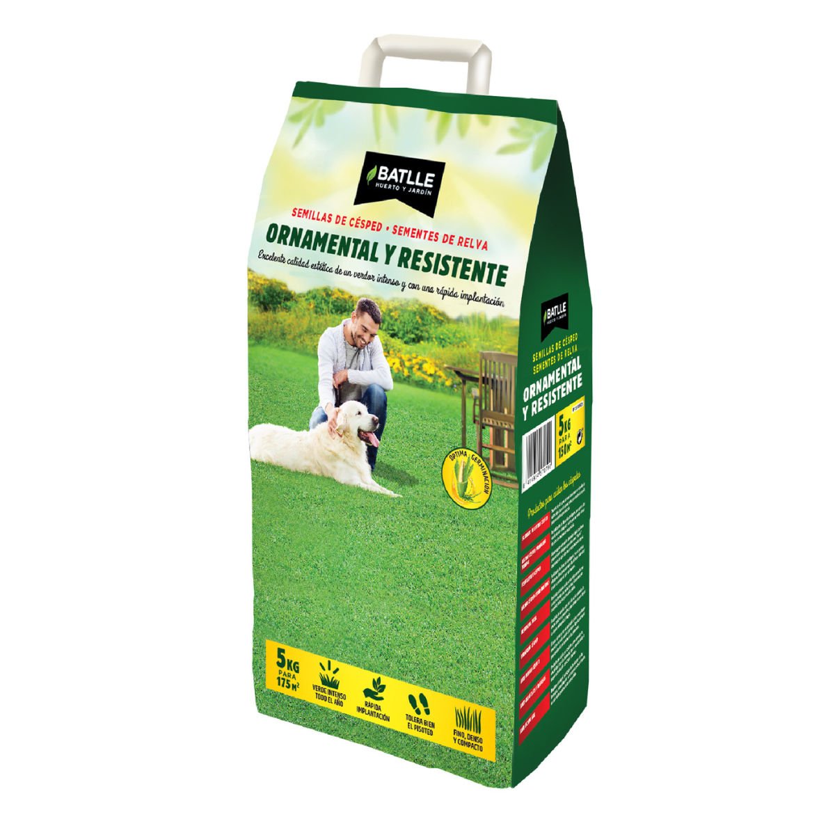 Semi di prato ornamentale e resistente Batlle 5 Kg