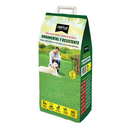 Semi di prato ornamentale e resistente Batlle 5 Kg