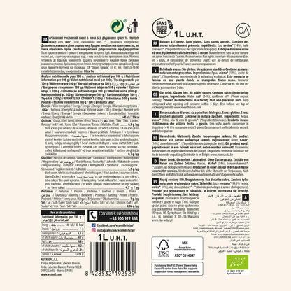 Bevanda vegetale all'avena biologica senza glutine Ecomil 1 L