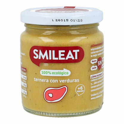 Bio-Glas mit Rindfleisch und Gemüse +6 Monate Smileat 230 g