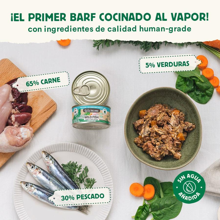 Dose Fisch und Truthahn BARF für Katzen Wild Balance 120 g