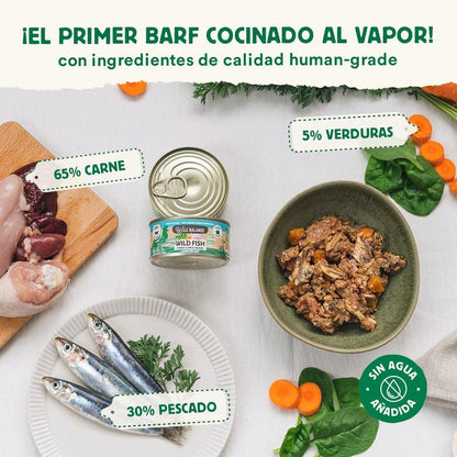 Dose Fisch und Truthahn BARF für Katzen Wild Balance 120 g