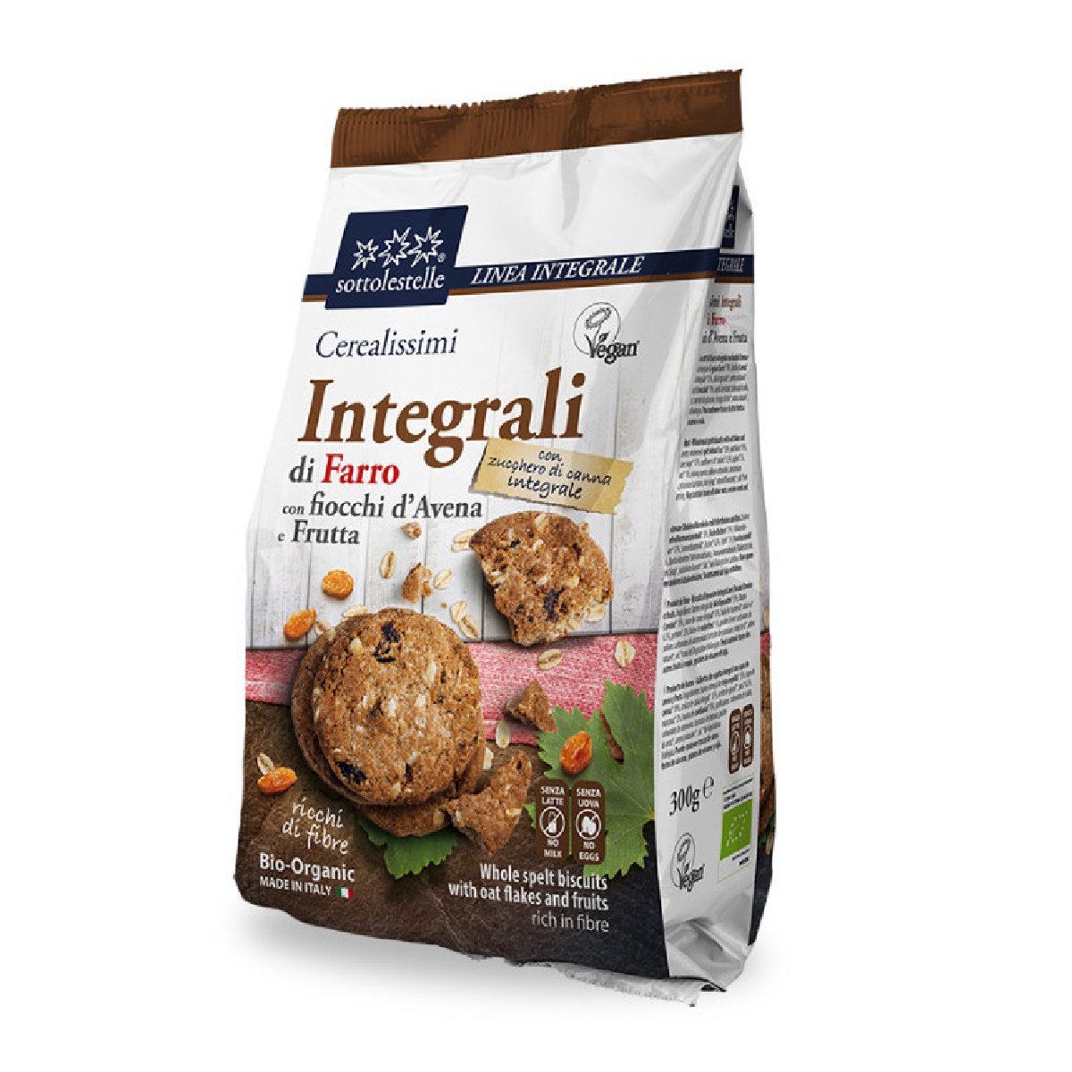 Sotto wholemeal spelt oat and fruit biscuits 300 g