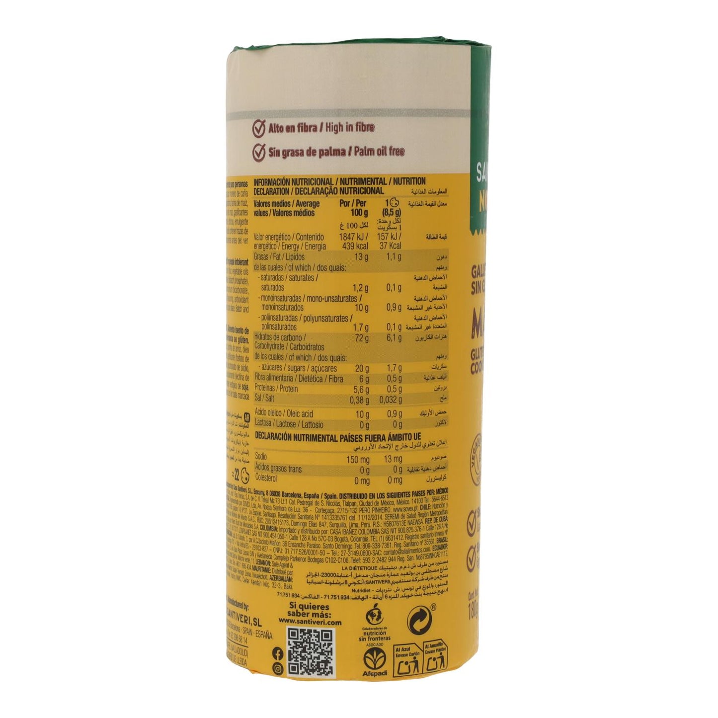 Bezglutenowe ciastka María Santiveri Noglut 180 g