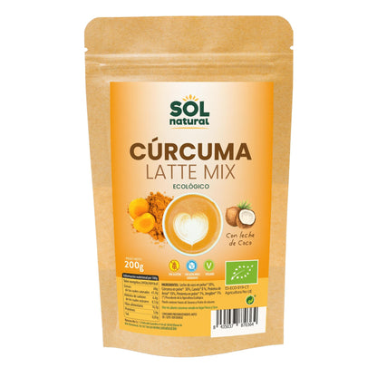 Organic Turmeric Latte Mix 200 g Sol Natural