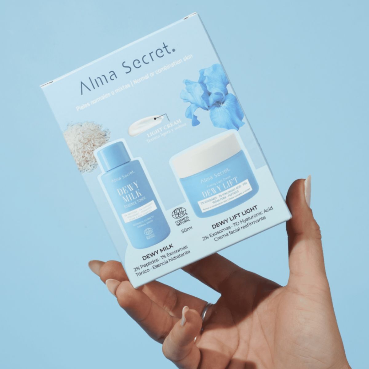 KISTE: DEWY LIFT "LIGHT" DAGKRÄM  NORMAL-Blandad hud 50 ml + MINI TÓNICO DEWY MILK 50 ml
