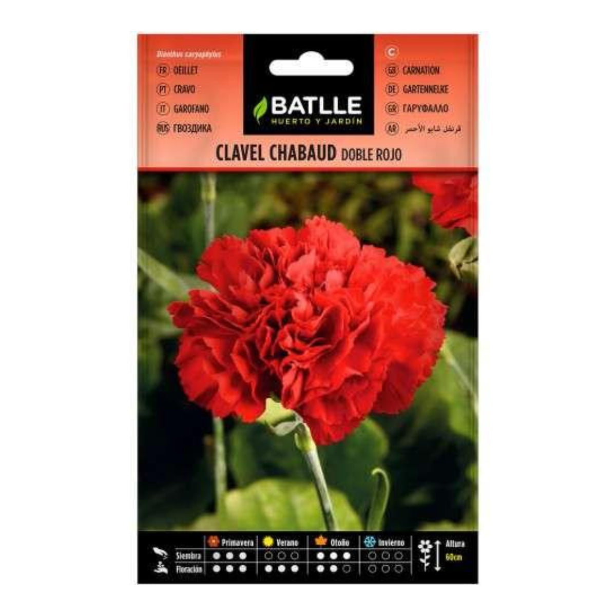 Frön av dubbel röd nejlika Batlle