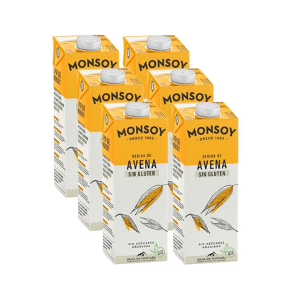 6-pack glutenfri ekologisk havredryck Monsoy  1 l