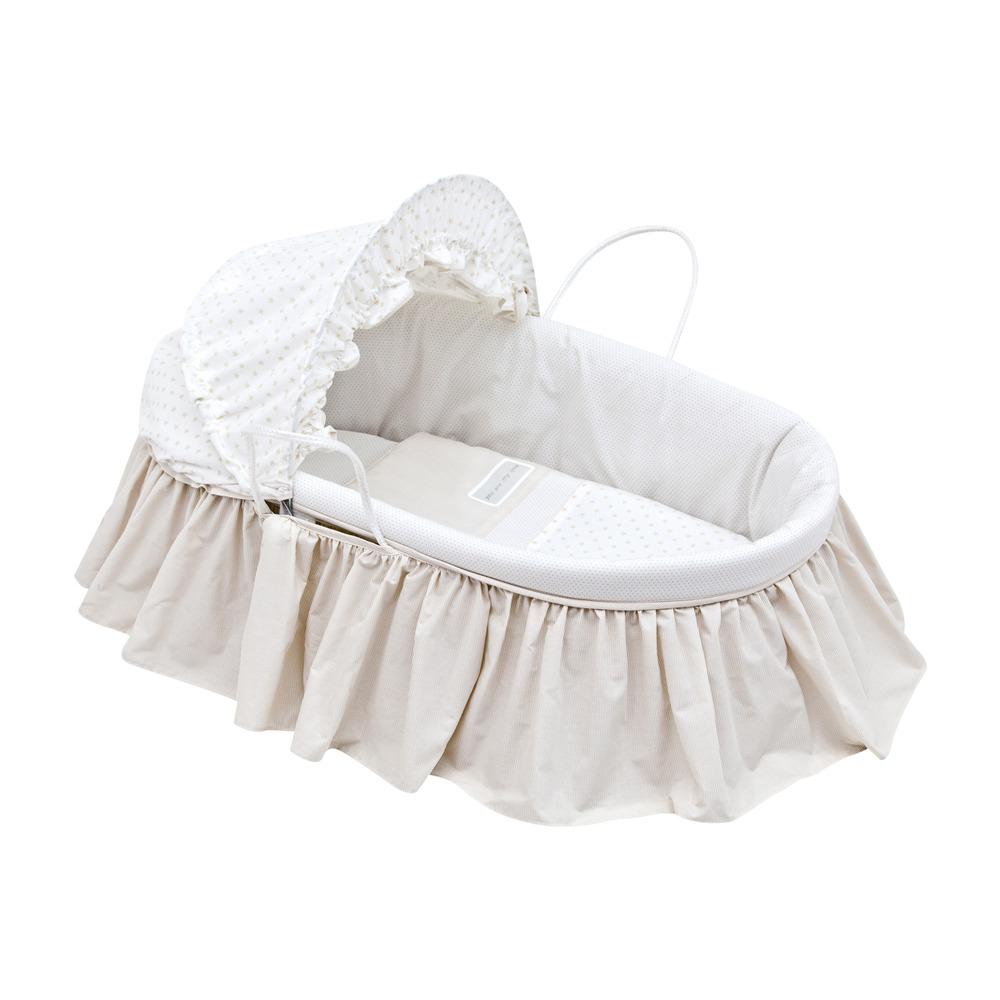 Wiegmandje met kap BE in verschillende kleuren Beige