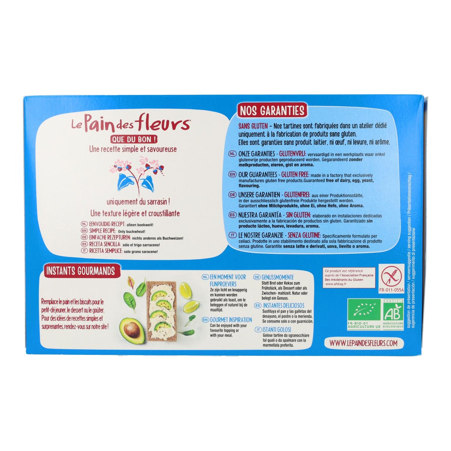 Craquelins croustillants au sarrasin grillé, sans sel, sans gluten, bio, Le Pain de Fleurs, 150 g