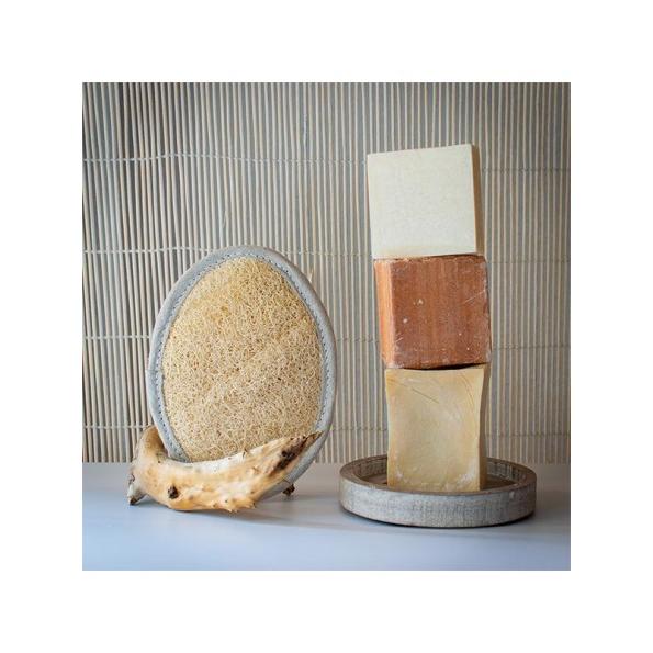 Guanto da bagno ecologico ovale in luffa