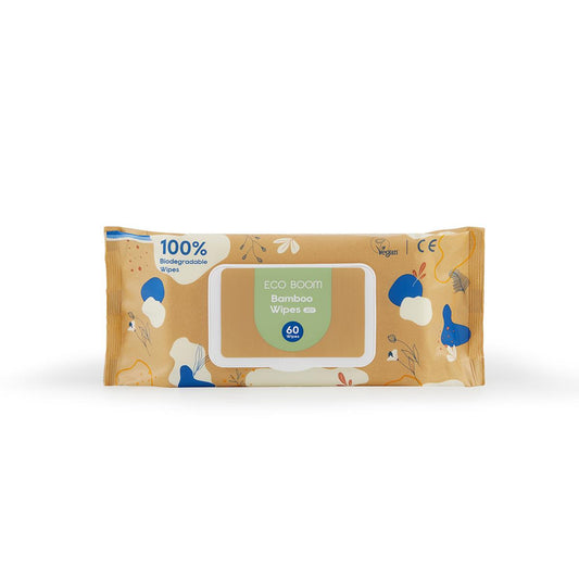 Salviettine biodegradabili di bambù Ecoboom 60 pz