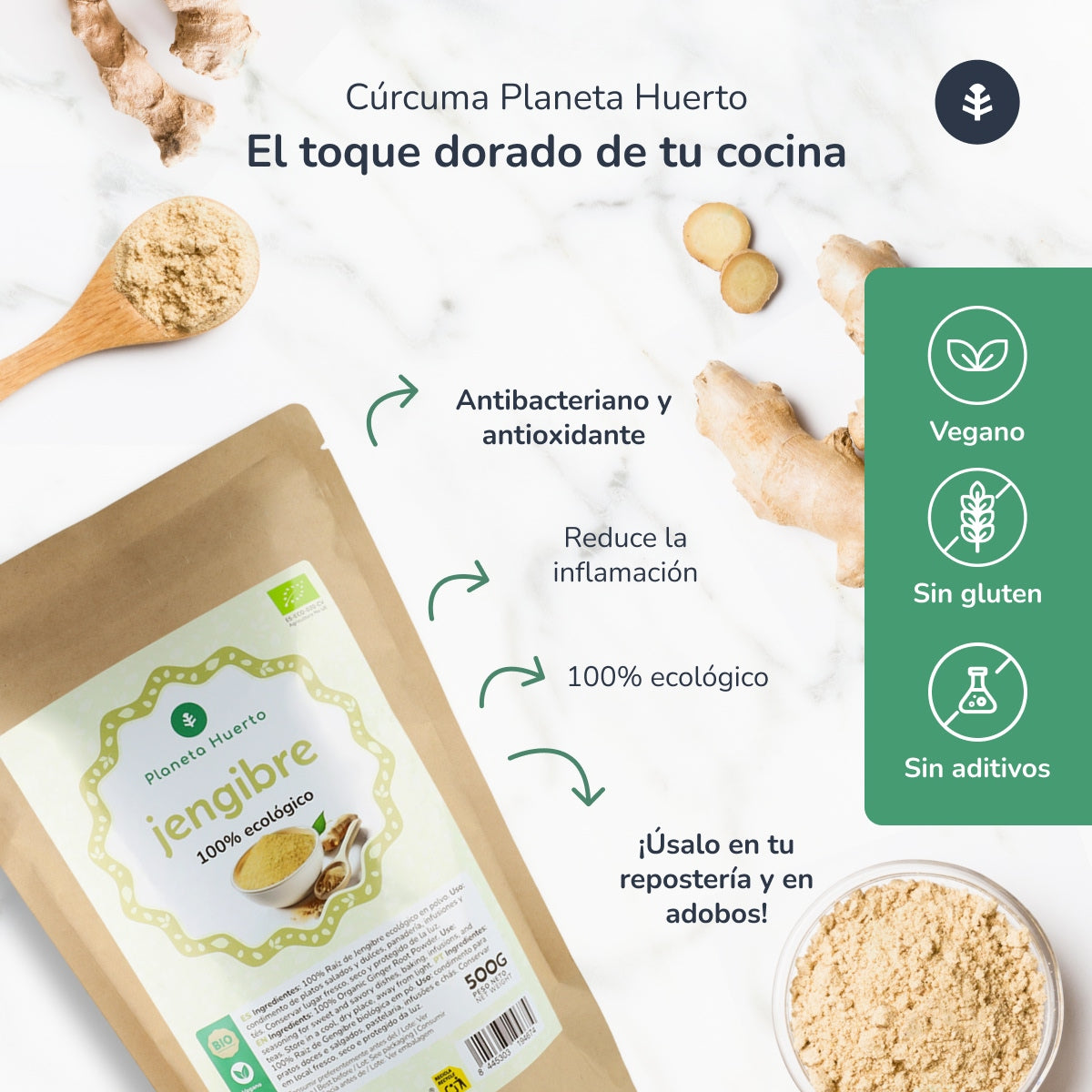 Zenzero in polvere ECO Planeta Huerto 500 g