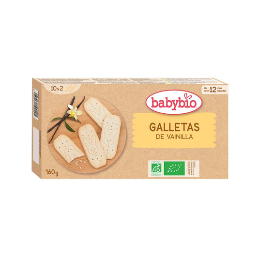 Galletas Bio para bebés Crecimiento Vainilla Babybio 160 g