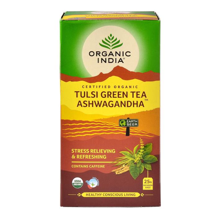 Tulsi Green Tea Ashwagandha Organic India 25 Beutel