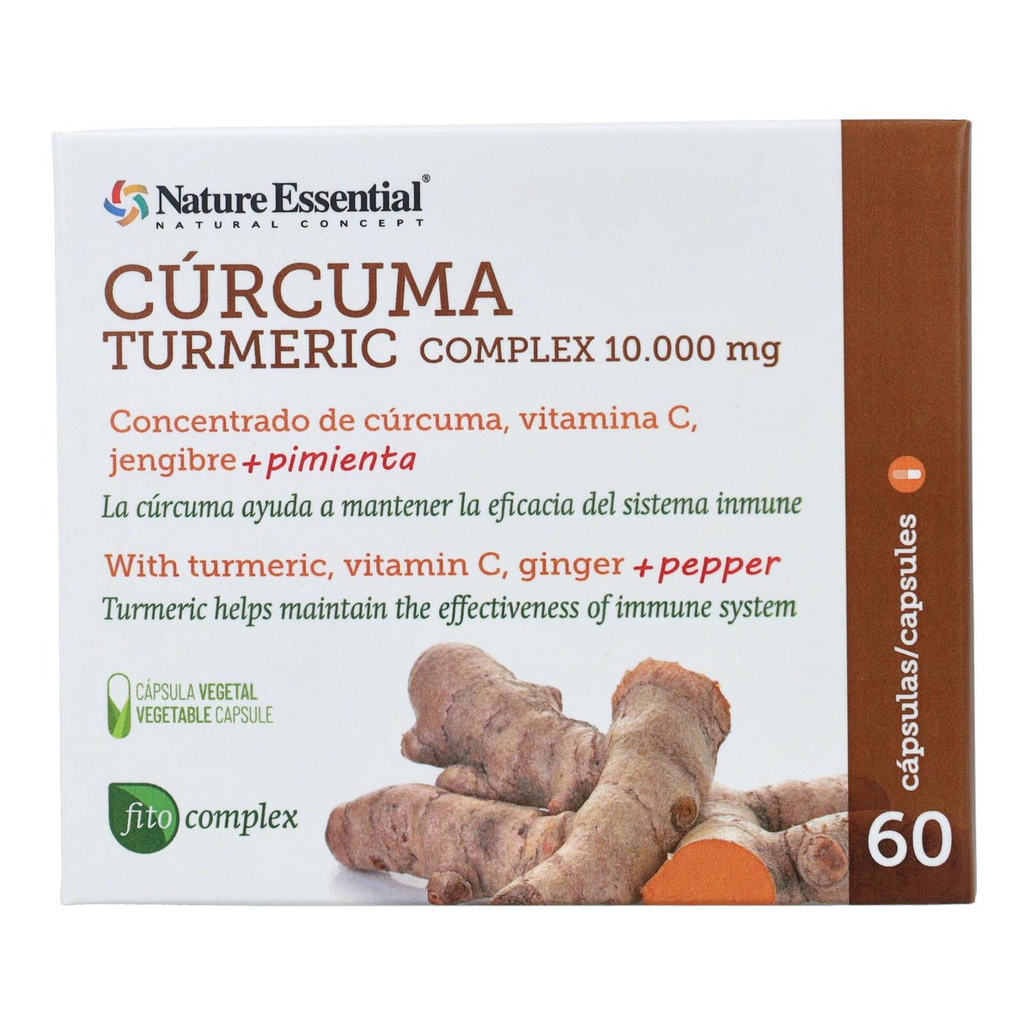 Kurkuma-Komplex Nature Essential 10000 mg, 60 Kapseln